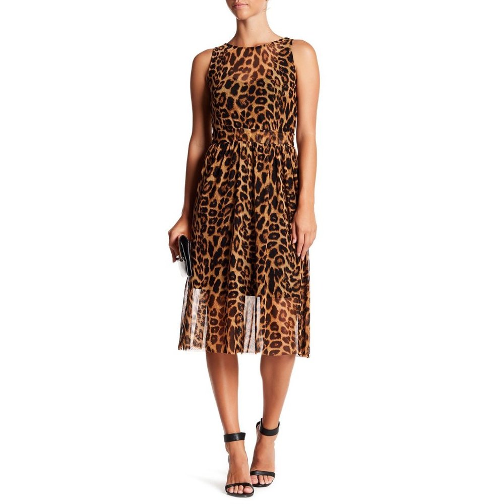 SUPERFOXX NWT cheetah print midi dress small